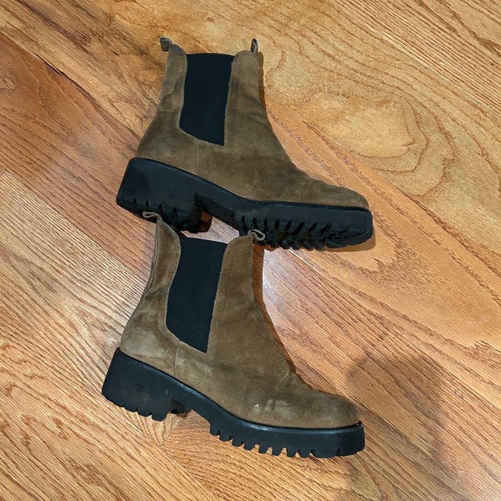 Freda Salvador | Brown and black Suede Chelsea Boots